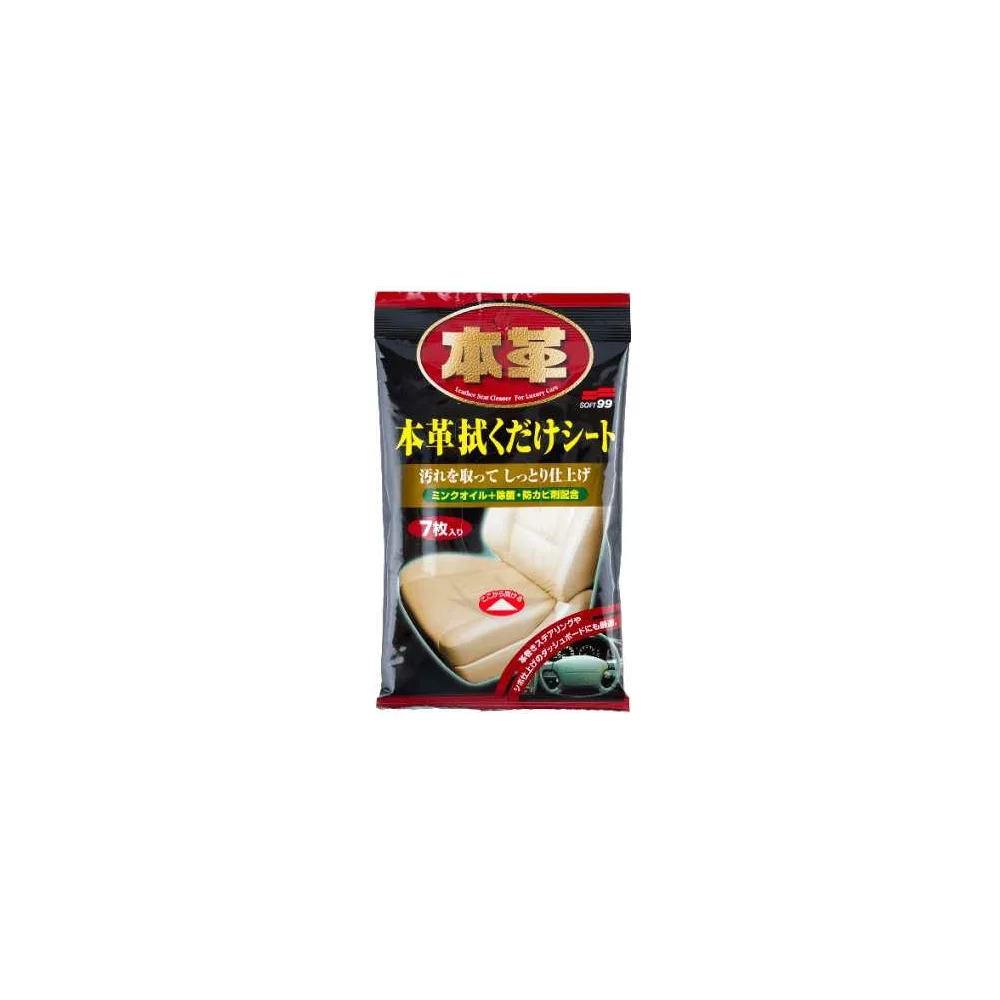 картинка Салфетки для кожи SOFT99 Leather Cleaning Wipe 2059 от магазина Одежда+
