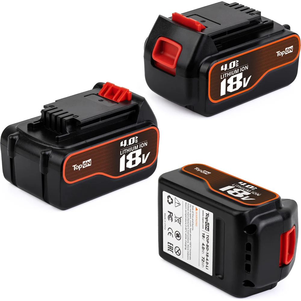 картинка Аккумулятор для электроинструмента Black & Decker TopOn TOP-PTGD-BD-18-4.0-Li от магазина Одежда+