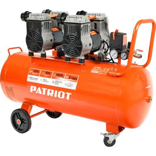 Безмасляный поршневой компрессор Patriot 525301930 WO 80-360